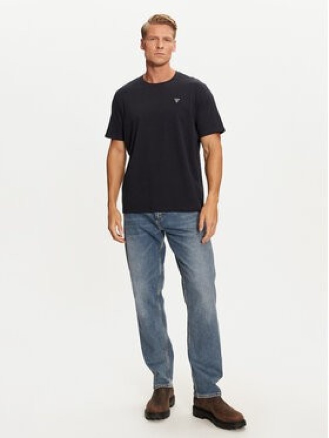 Guess T-Shirt M4YI0A KCCM1 Granatowy Regular Fit