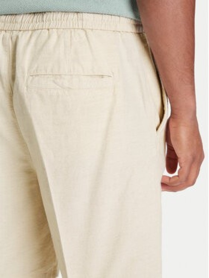 Mustang Szorty materiałowe Linen 1016459 Écru Loose Fit