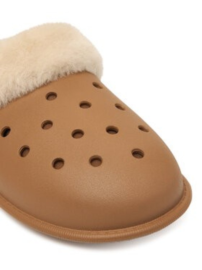 Crocs Kapcie Classic Fuzz Scuff 212143 Brązowy