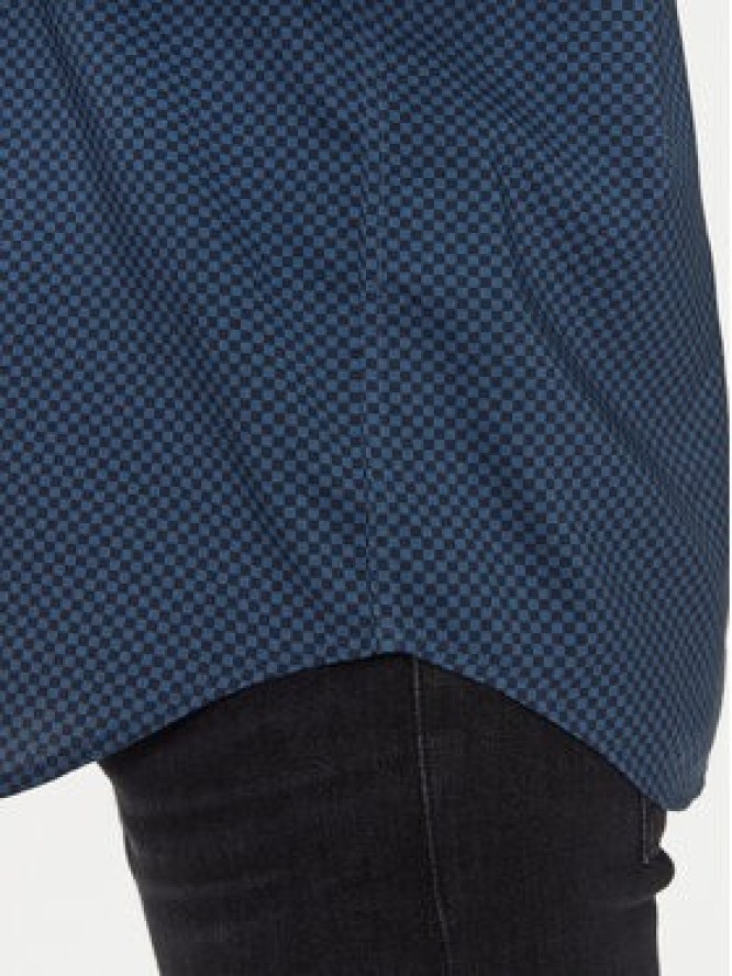 Sisley Koszula 535VSQ03S Niebieski Regular Fit