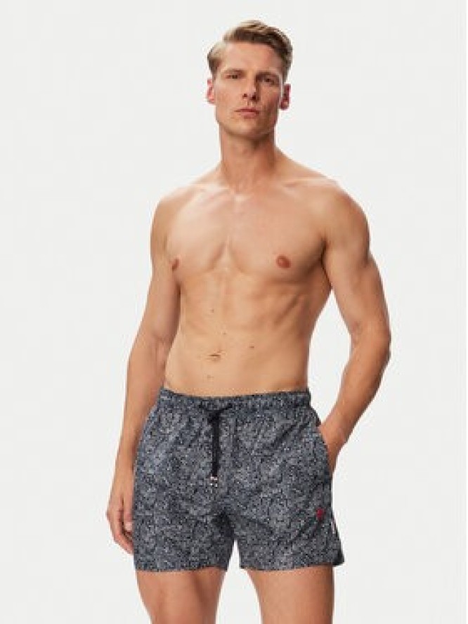 Beverly Hills Polo Club Szorty kąpielowe P-SS26M-BREA-0725 Granatowy Regular Fit