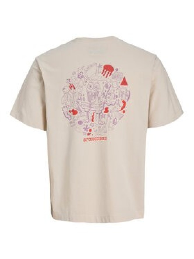 Jack & Jones T-Shirt Spongebob 12286631 Beżowy Relaxed Fit
