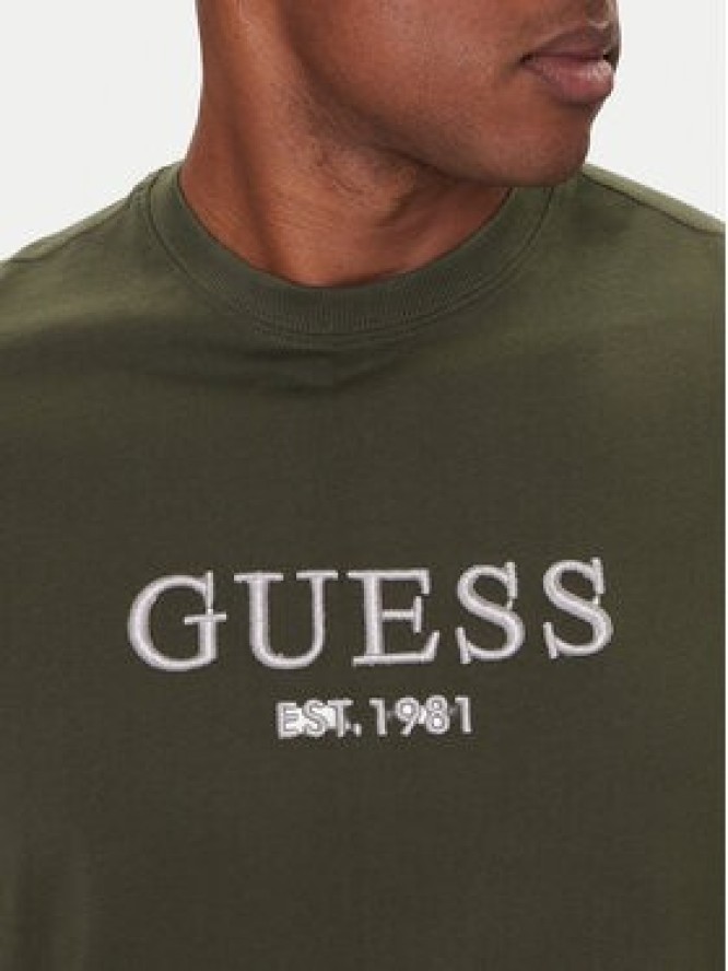 Guess T-Shirt M5BI09 K8FQ4 Zielony Regular Fit