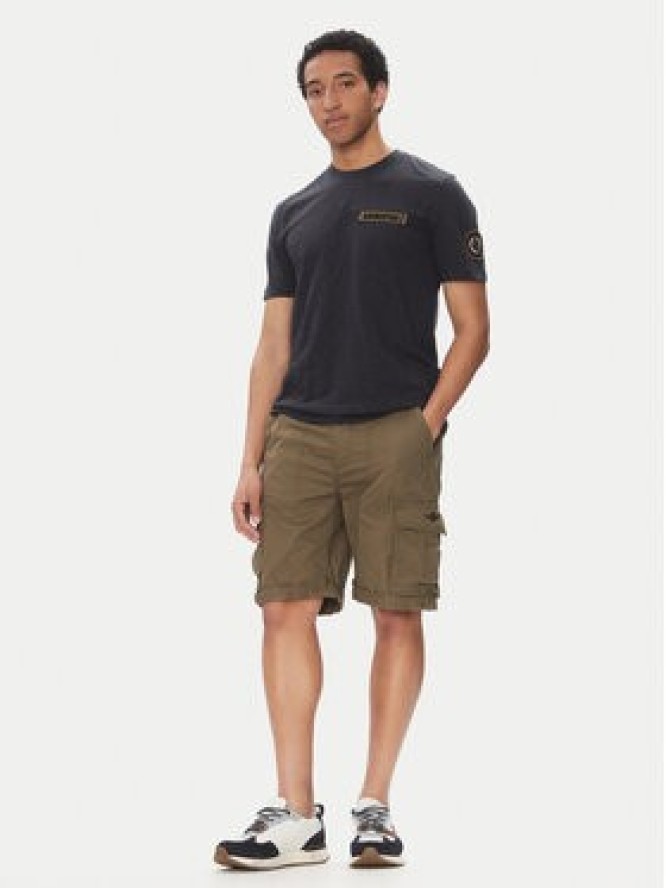 Aeronautica Militare Szorty materiałowe 251BE250CT3501 Khaki Regular Fit