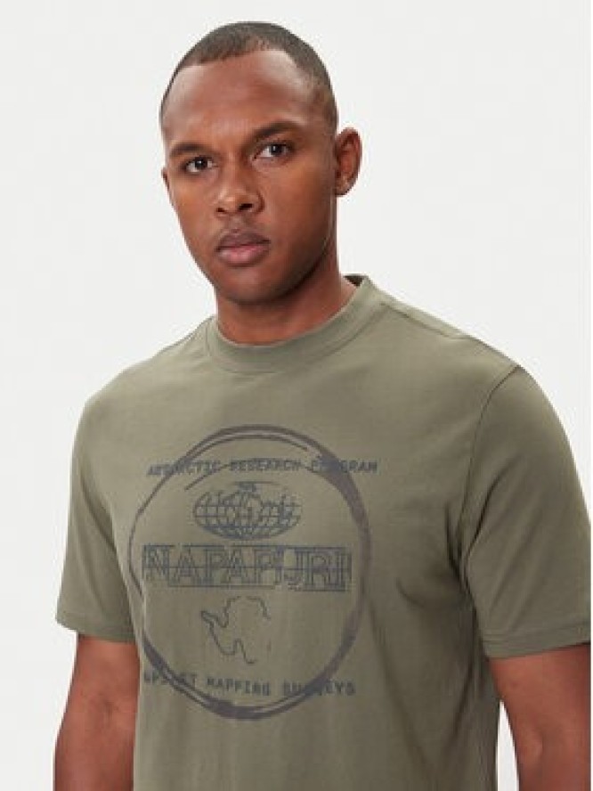 Napapijri T-Shirt S-Bald NP0A88SF Zielony Regular Fit