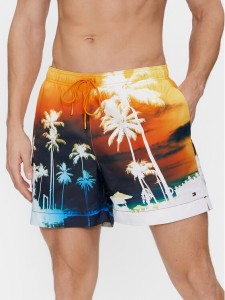 Tommy Hilfiger Szorty kąpielowe Photoprint UM0UM03295 Kolorowy Regular Fit
