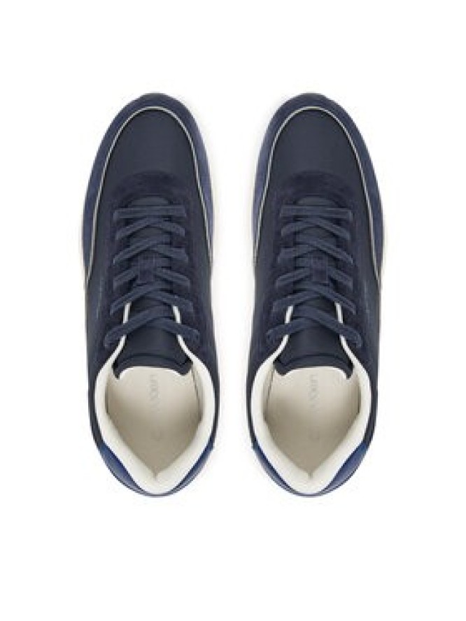 Calvin Klein Sneakersy Low Top Lace Up Repreve Mix HM0HM01714 Granatowy