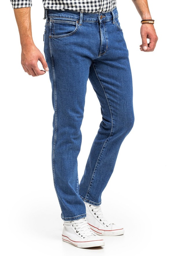 WRANGLER LARSTON MĘSKIE SPODNIE JEANSOWE COOL BLUE W18SKT32Q 112145868