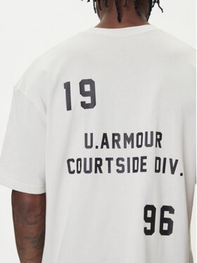 Under Armour T-Shirt Hoops Courtside 6003686 Biały Oversize