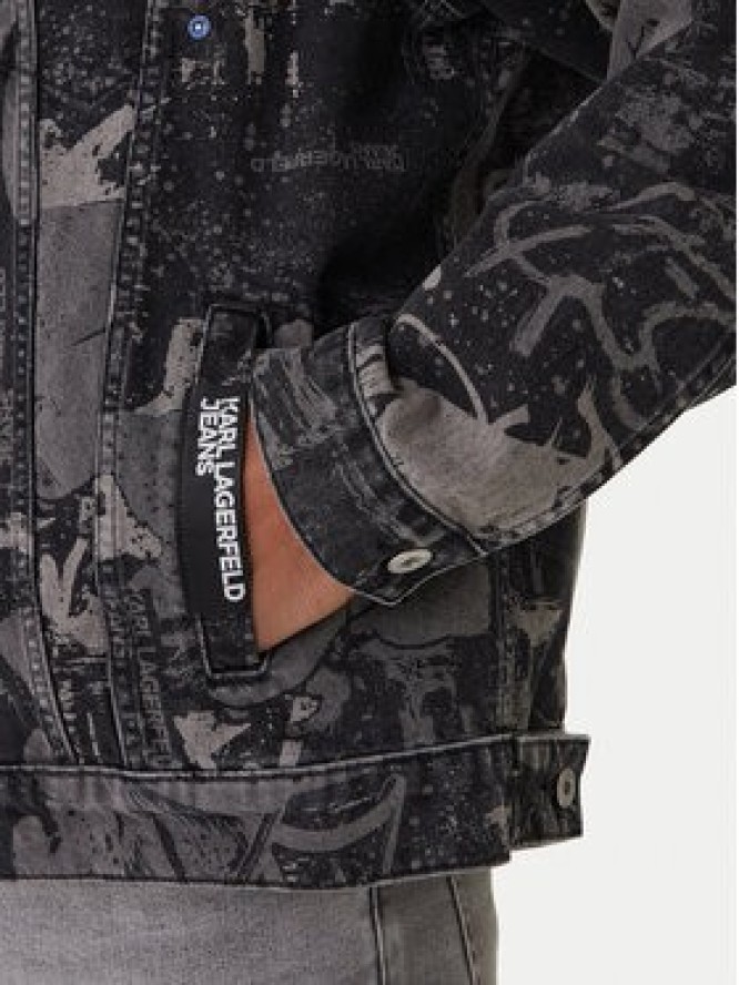 Karl Lagerfeld Jeans Kurtka jeansowa B1M14033 Szary Regular Fit