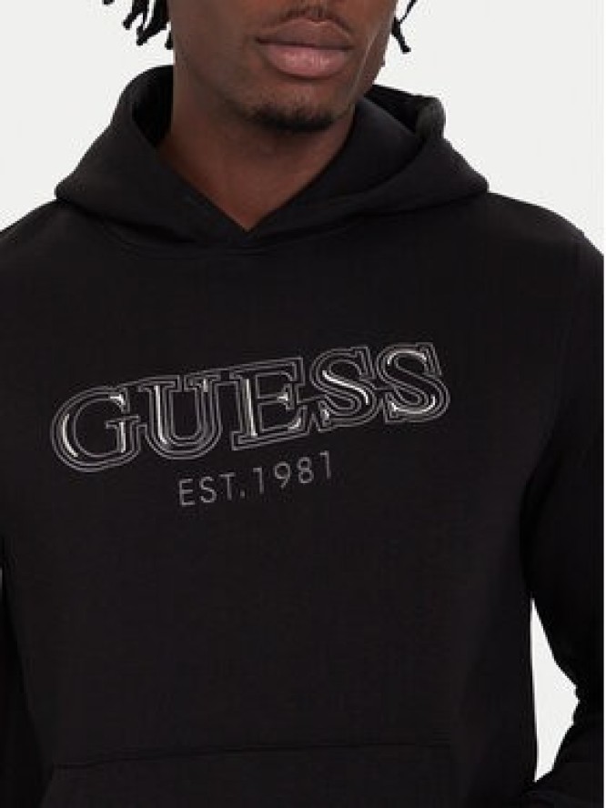 Guess Bluza M5BQ36 K9Z21 Czarny Regular Fit