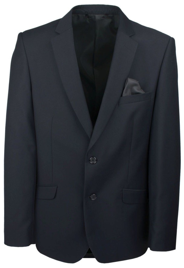 Męski, Taliowany Garnitur (Wesele, Studniówka) - Casino - Czarny