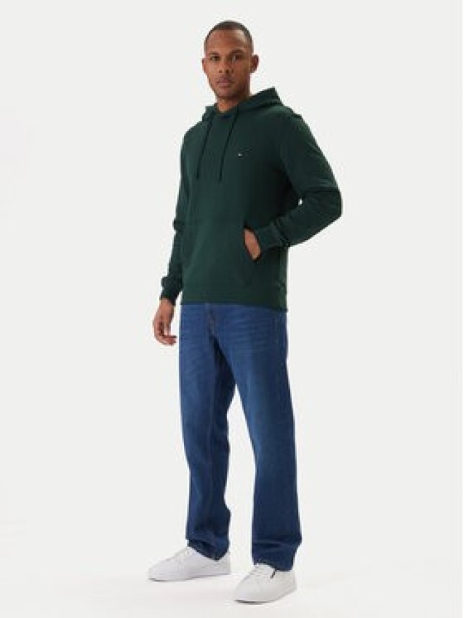 Tommy Hilfiger Bluza Essential MW0MW37235 Zielony Regular Fit