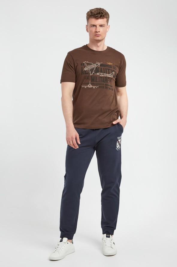 T-shirt męski z grafiką AERONAUTICA MILITARE