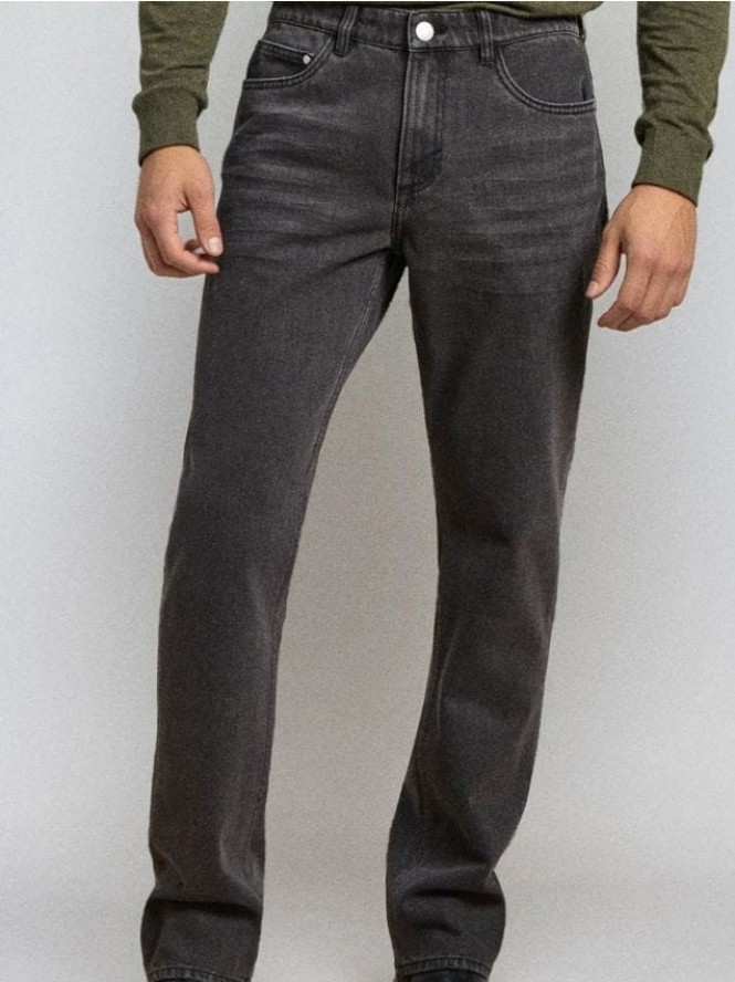 Spodnie jeansowe regular fit - szary