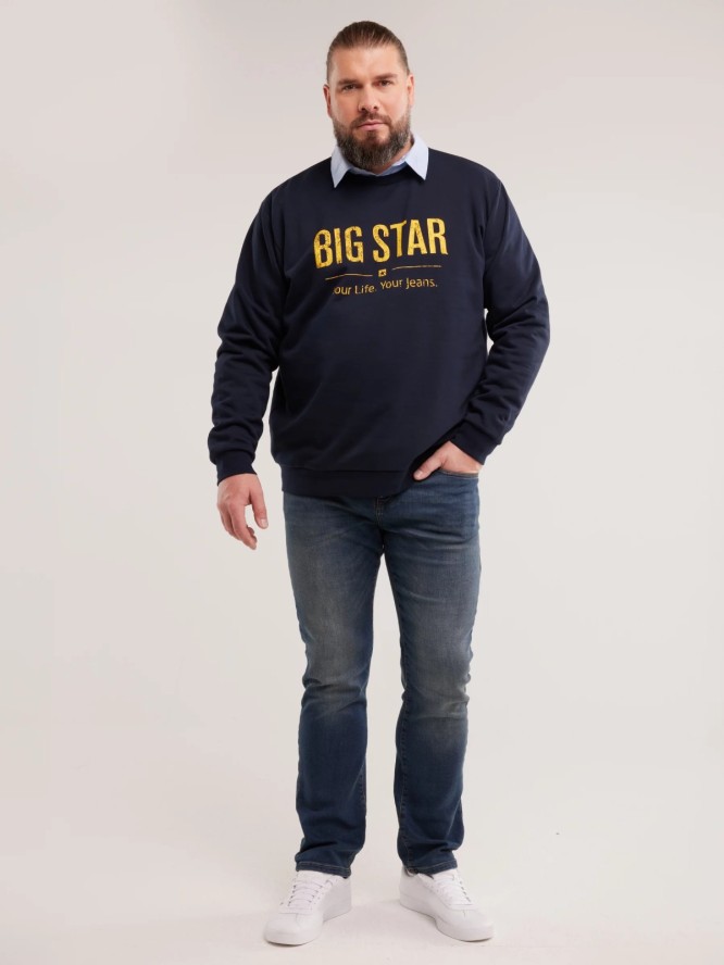Bluza męska z logo BIG STAR granatowa Setor 403