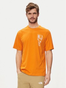 The North Face T-Shirt NF0A87FF Pomarańczowy Regular Fit