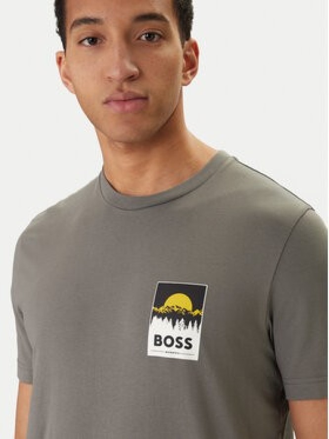 BOSS T-Shirt Plain 50556023 Szary Regular Fit