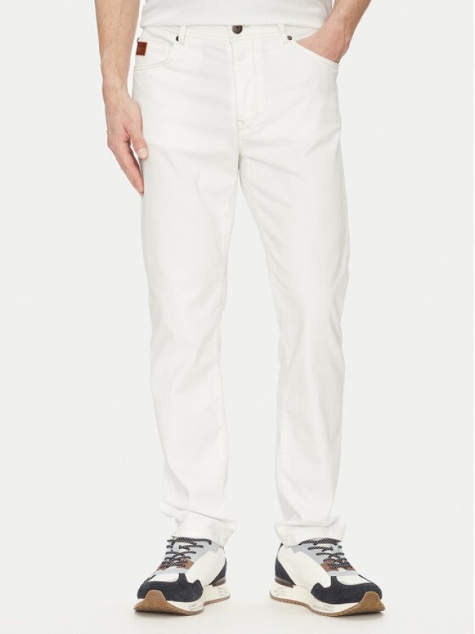 Aeronautica Militare Spodnie materiałowe 251PJ205CT3551 Biały Regular Fit