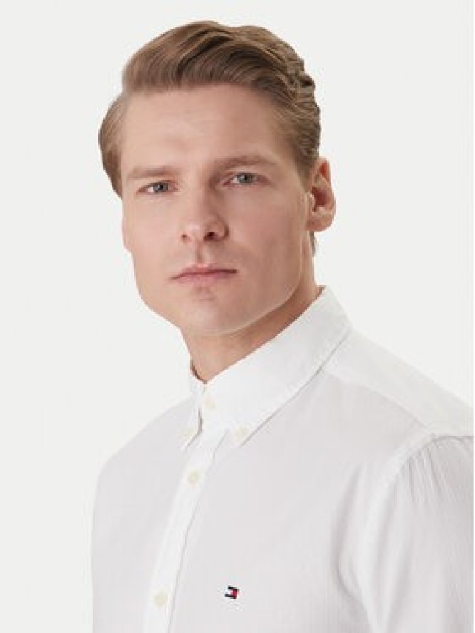 Tommy Hilfiger Koszula MW0MW42442 Biały Slim Fit