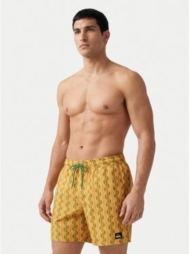 Quiksilver Szorty kąpielowe Stretch Printed Volley 16 EQYJV04217 Żółty Regular Fit