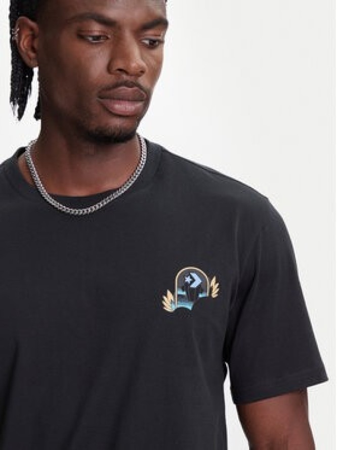 Converse T-Shirt Desert Sunset 10027713-A01 Czarny Regular Fit