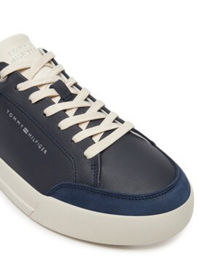 Tommy Hilfiger Sneakersy Court Mix Lnubuck FM0FM05410 Granatowy