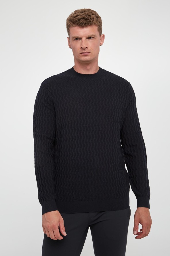 Sweter męski z wełny dziewiczej ARMANI EXCHANGE