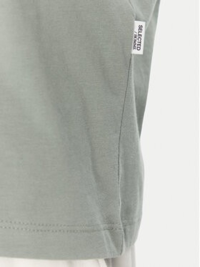 Selected Homme T-Shirt Aspen 16087842 Zielony Regular Fit