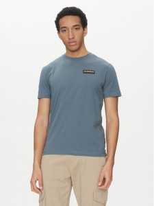 Napapijri T-Shirt Iaato NP0A4HFZ Niebieski Regular Fit