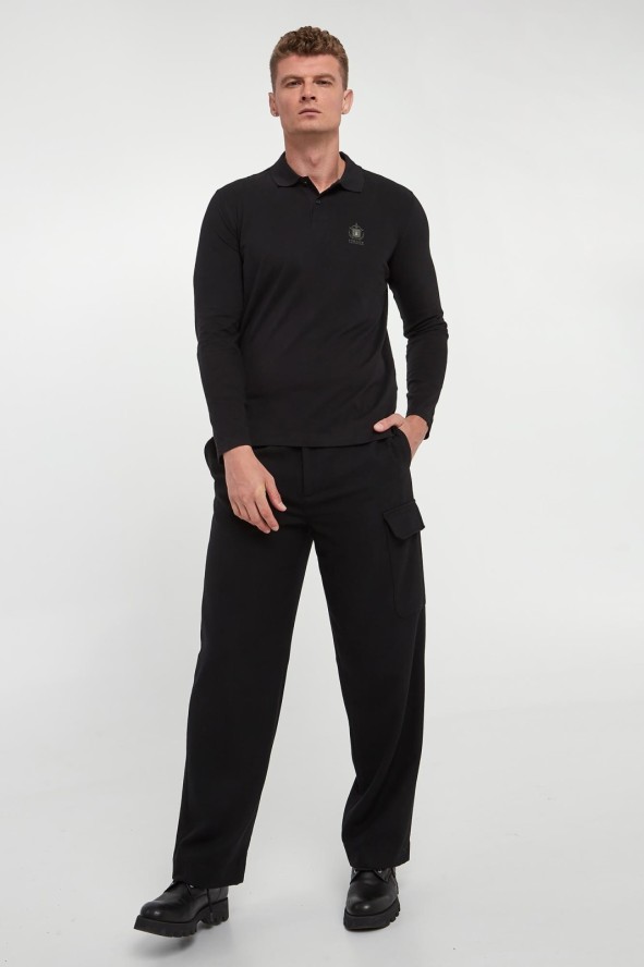 Polo męskie z długim rękawem AERONAUTICA MILITARE