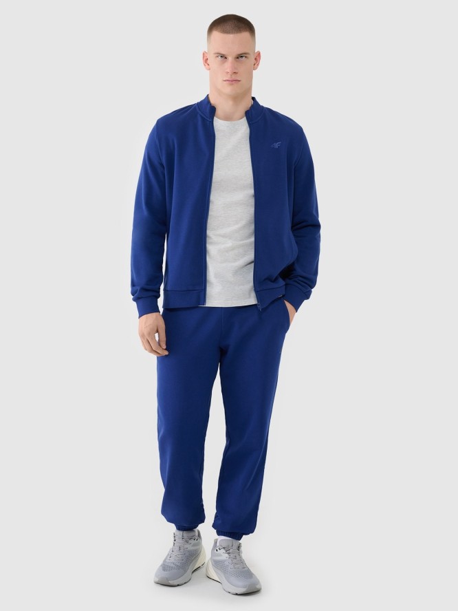 4F T-shirt regular gładki męski - szary XL