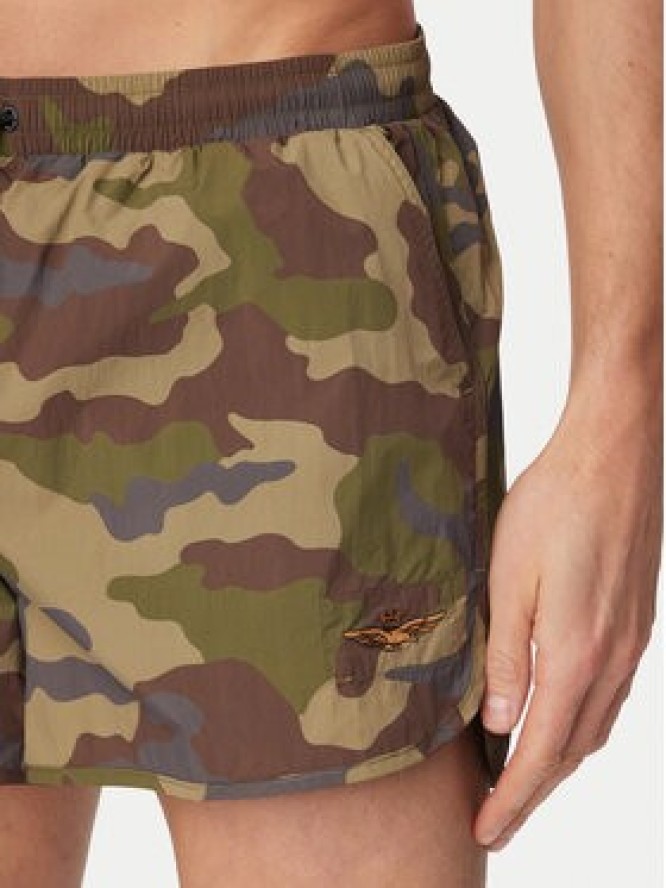 Aeronautica Militare Szorty kąpielowe 261BW0231UCT04312 Zielony ciemny Regular Fit