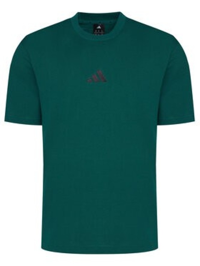 adidas T-Shirt Essentials Small Logo JF1096 Zielony Regular Fit