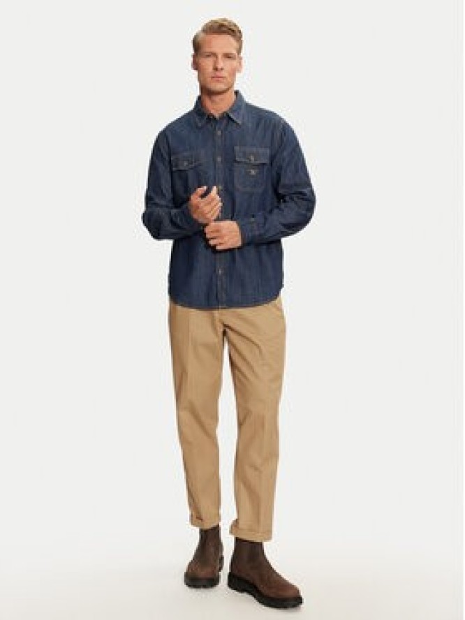 Guess Jeans Koszula jeansowa M4BH56 D5EI4 Granatowy Regular Fit