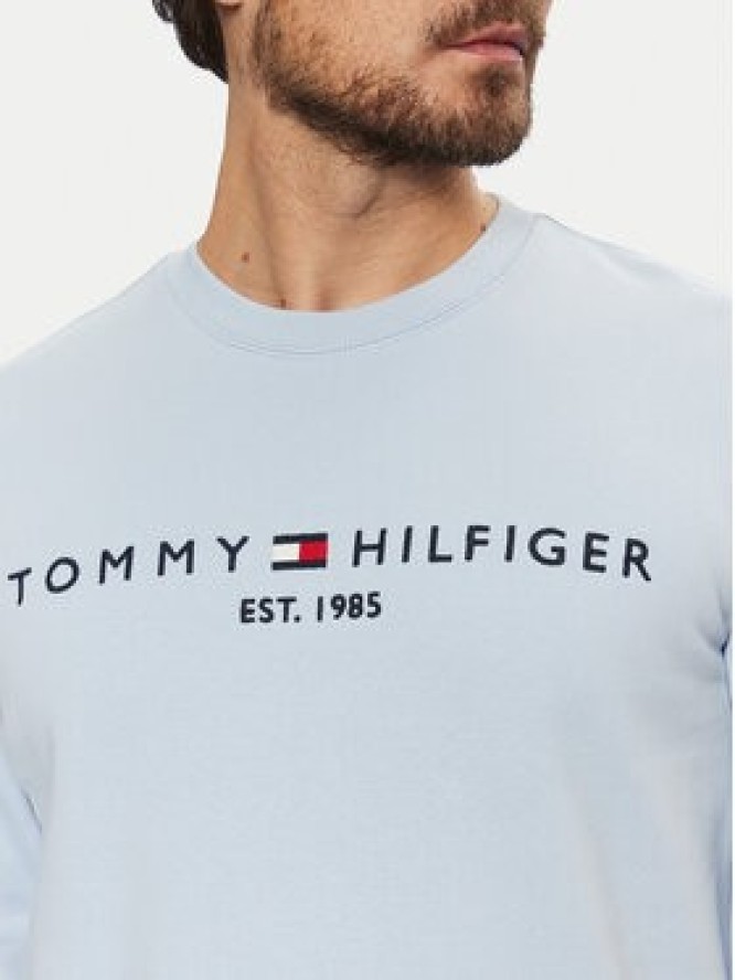 Tommy Hilfiger Bluza Logo MW0MW11596 Błękitny Regular Fit