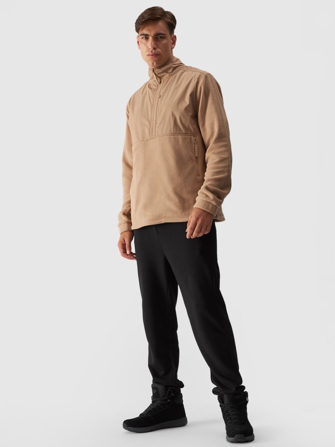 4F Polar ze stójką regular męski - beżowy M