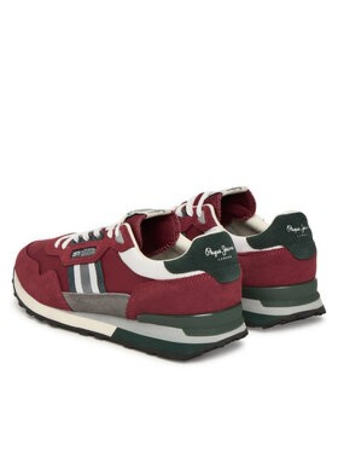 Pepe Jeans Sneakersy Kingston College M PMS400010 Bordowy