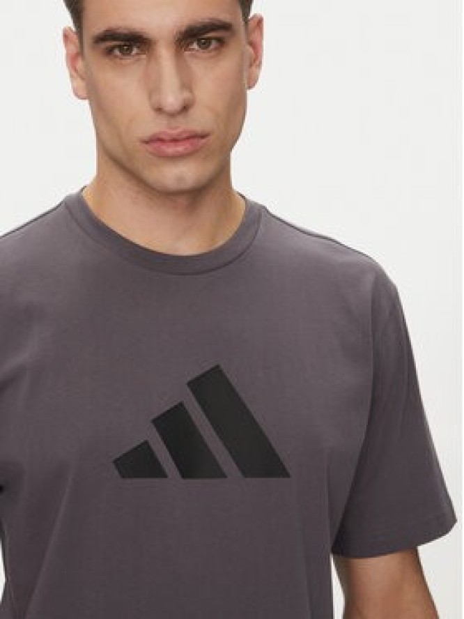 adidas T-Shirt Future Icons 3 Bar Logo JD4921 Szary Regular Fit