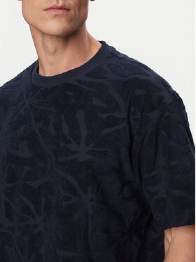 BOSS T-Shirt Flower 50559227 Granatowy Regular Fit