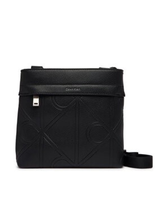 Calvin Klein Saszetka Emblem Emboss Slim Flatpack LV04D3370G Czarny