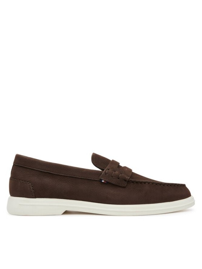 Tommy Hilfiger Mokasyny Nubuck P Loafer FM0FM05350 Brązowy
