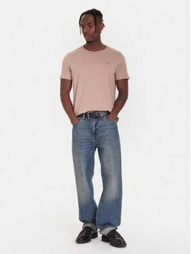 Tommy Jeans T-Shirt DM0DM04411 Beżowy Regular Fit