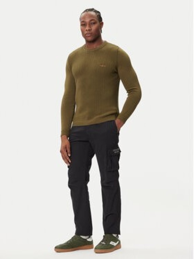 Aeronautica Militare Sweter 252MA1571UL00409 Zielony Slim Fit