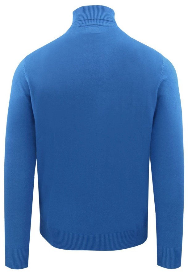 Bawełniany Męski Golf - Pako Jeans - Niebieski