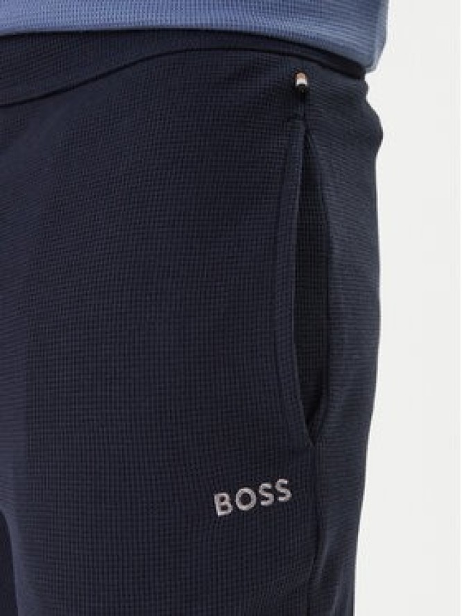 BOSS Spodnie dresowe Waffle 50535878 Granatowy Regular Fit