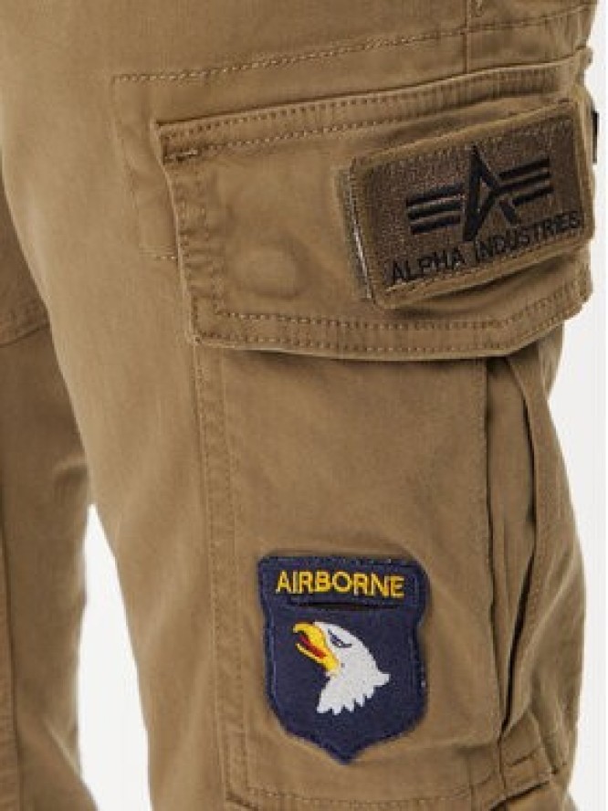 Alpha Industries Spodnie materiałowe Petrol Patch 178207 Zielony Slim Fit