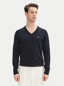 Aeronautica Militare Sweter 251MA1504L506 Granatowy Regular Fit