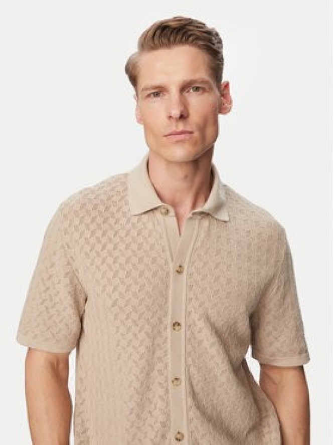 BOSS Koszula H-Nappo 50560494 Beżowy Regular Fit