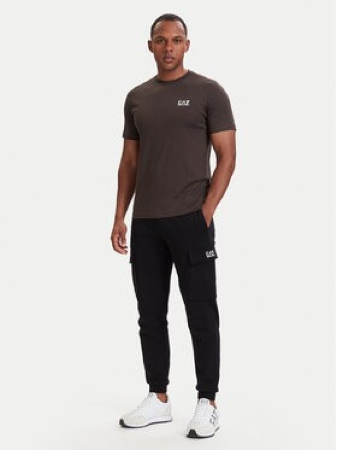 EA7 Emporio Armani T-Shirt 8NPT25 PJVPZ U6027 Brązowy Regular Fit